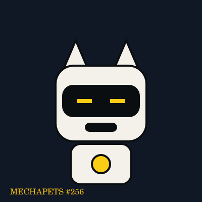 Mecha Cat #256, pearl with a solar core